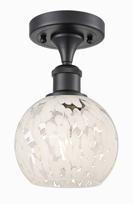 Innovations 516-1C-BK-G1216-6WM LED Semi-Flush Mount, Matte Black