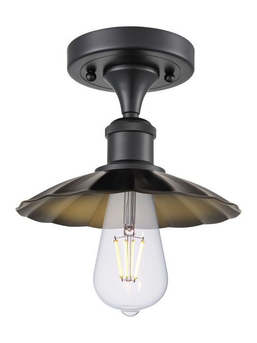 Innovations 516-1C-BK-M17-BK LED Semi-Flush Mount, Matte Black