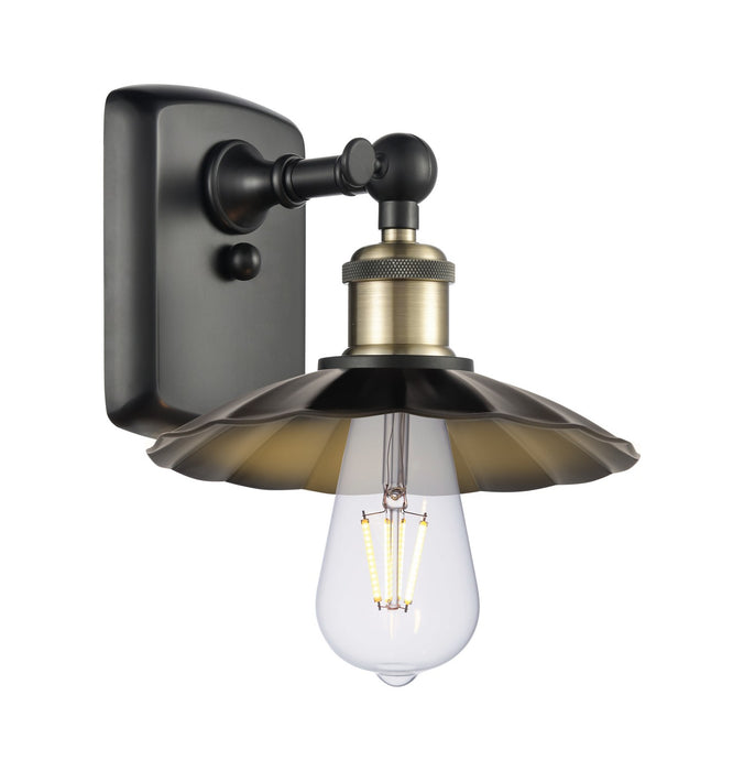 Innovations 516-1W-BAB-M17-BK LED Wall Sconce, Black Antique Brass