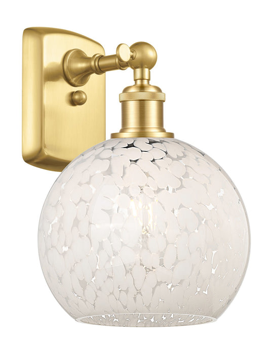 Innovations 516-1W-SG-G1216-8WM LED Wall Sconce, Satin Gold