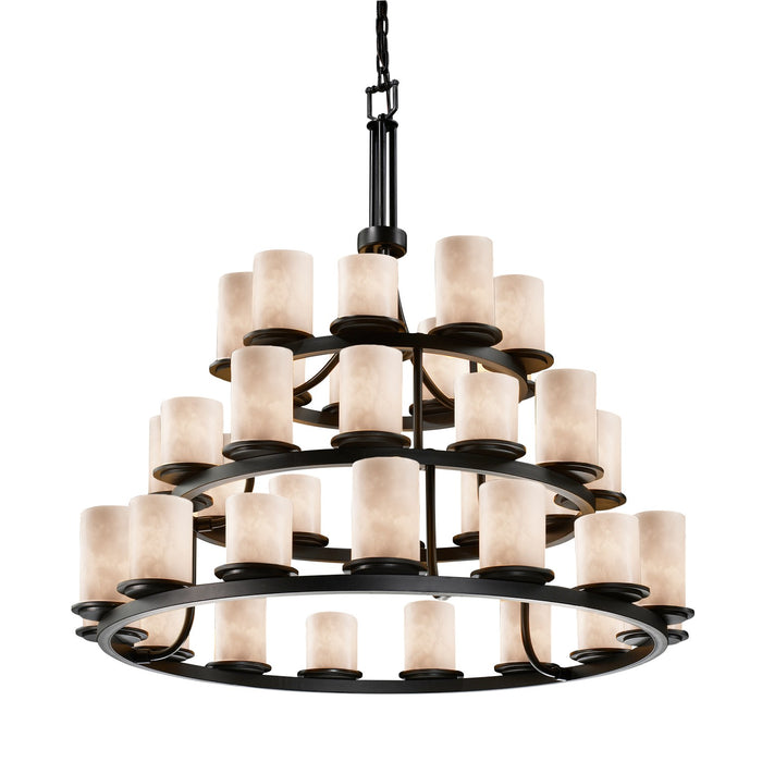 Justice Designs CLD-8712-10-DBRZ 36 Light Chandelier, Dark Bronze
