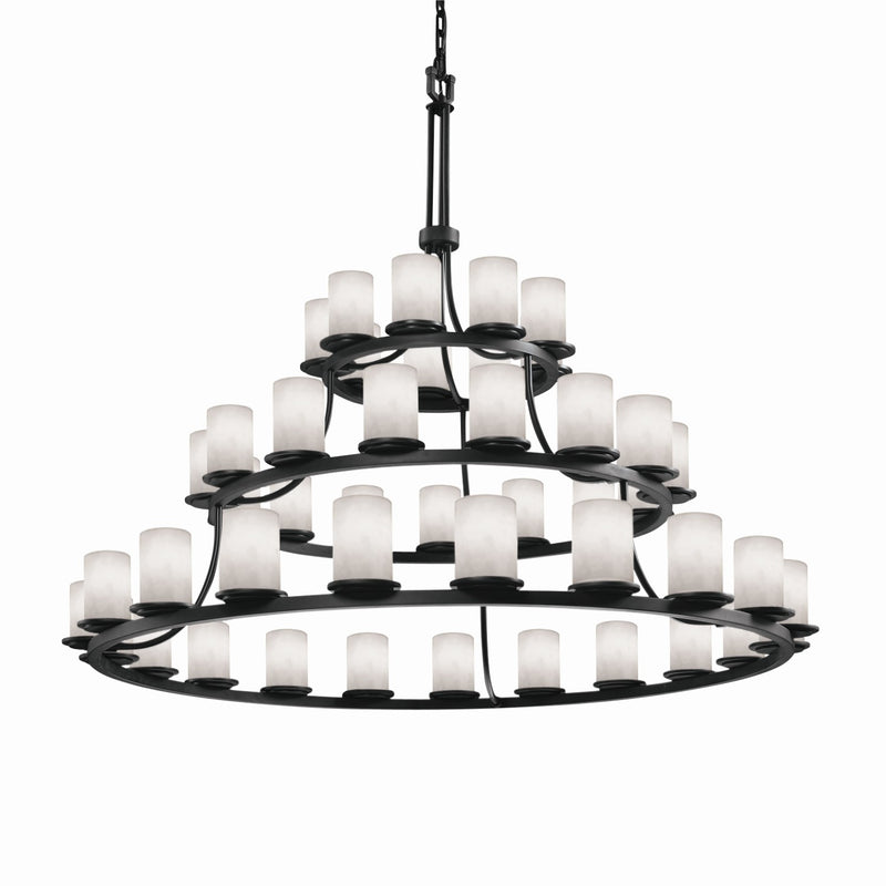 Justice Designs CLD-8714-10-MBLK-LED45-31500 LED Chandelier, Matte Black