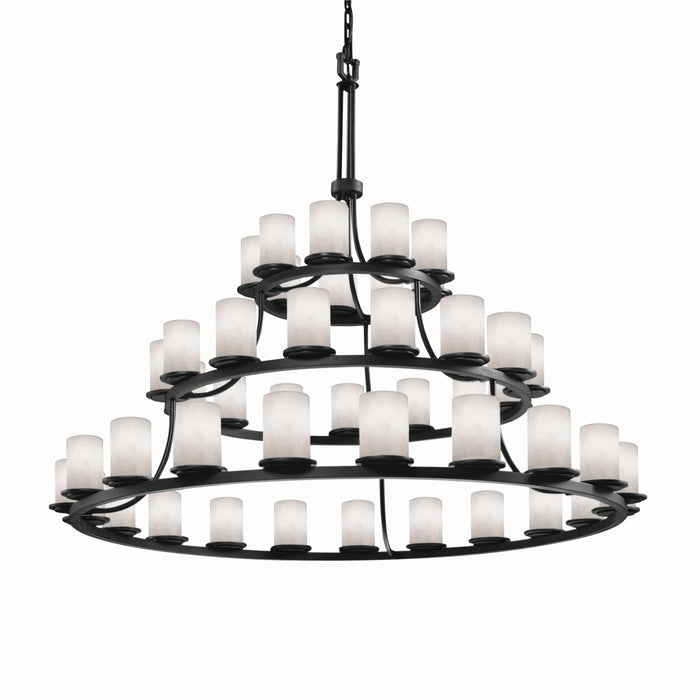 Justice Designs CLD-8714-10-MBLK-LED45-31500 LED Chandelier, Matte Black