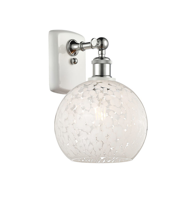 Innovations 516-1W-WPC-G1216-8WM LED Wall Sconce, White Polished Chrome