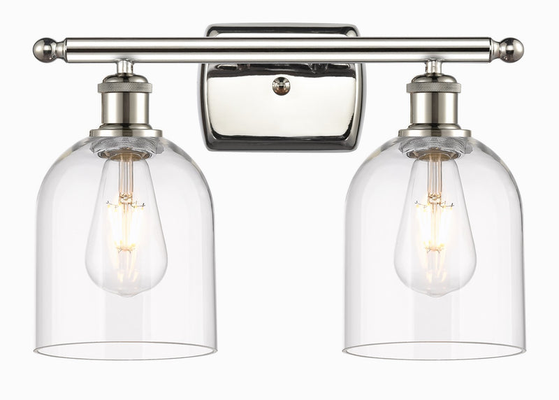 Innovations 516-2W-PN-G558-6CL Two Light Bath Vanity, Polished Nickel