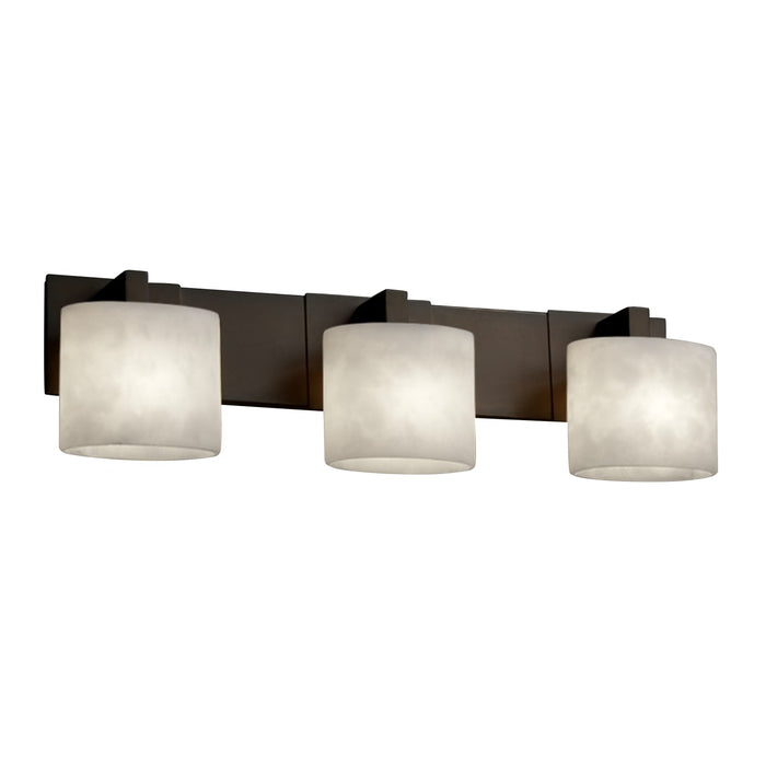 Justice Designs CLD-8923-30-DBRZ Three Light Bath Bar, Dark Bronze