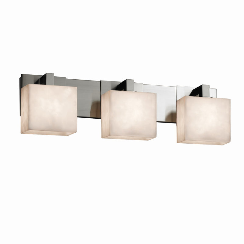 Justice Designs CLD-8923-55-NCKL Three Light Bath Bar, Brushed Nickel