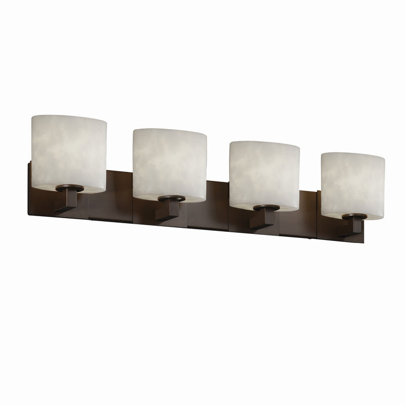 Justice Designs CLD-8924-30-DBRZ Four Light Bath Bar, Dark Bronze