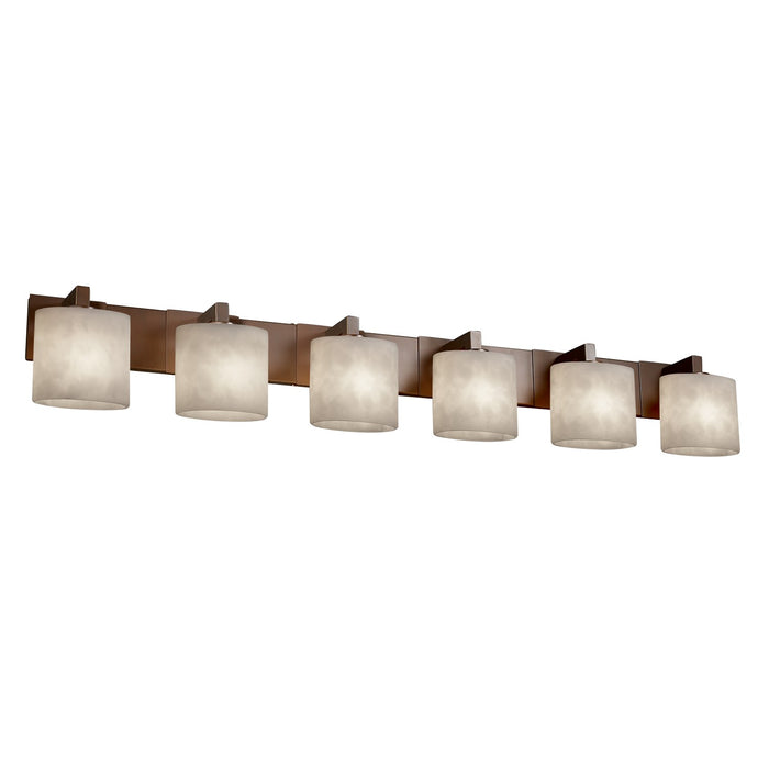 Justice Designs CLD-8926-30-DBRZ Six Light Bath Bar, Dark Bronze