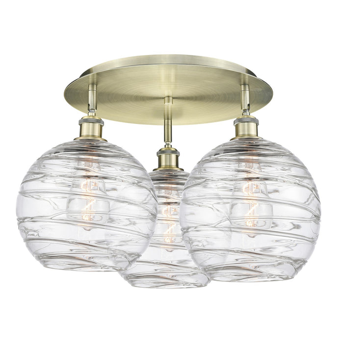 Innovations 516-3C-AB-G1213-10 Three Light Flush Mount, Antique Brass