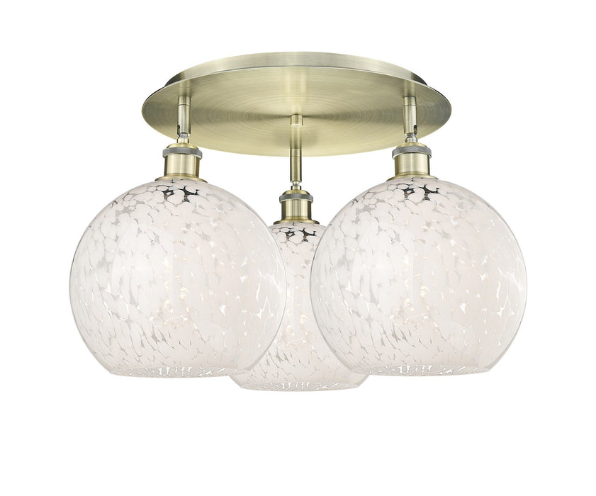 Innovations 516-3C-AB-G1216-10WM LED Flush Mount, Antique Brass