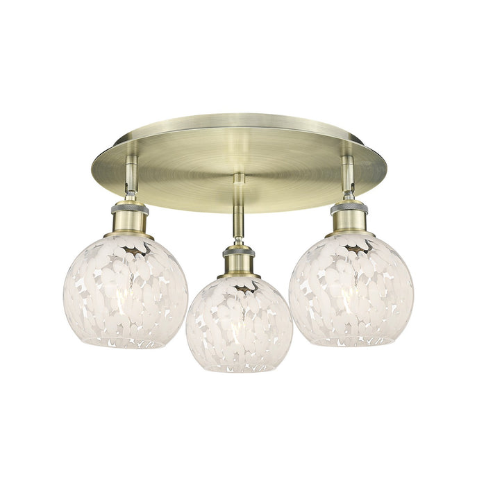Innovations 516-3C-AB-G1216-6WM LED Flush Mount, Antique Brass