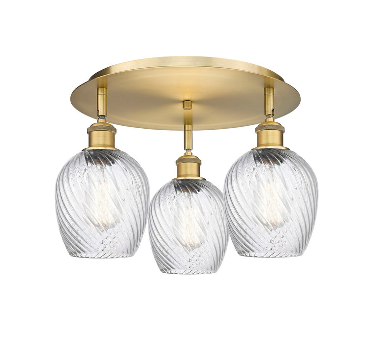 Innovations 516-3C-BB-G292 Three Light Flush Mount, Brushed Brass