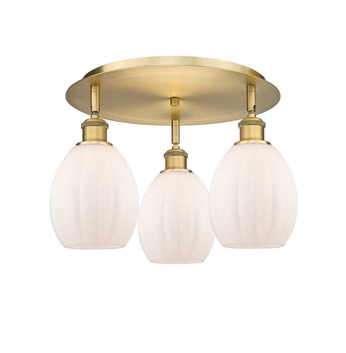 Innovations 516-3C-BB-G81 Three Light Flush Mount, Brushed Brass