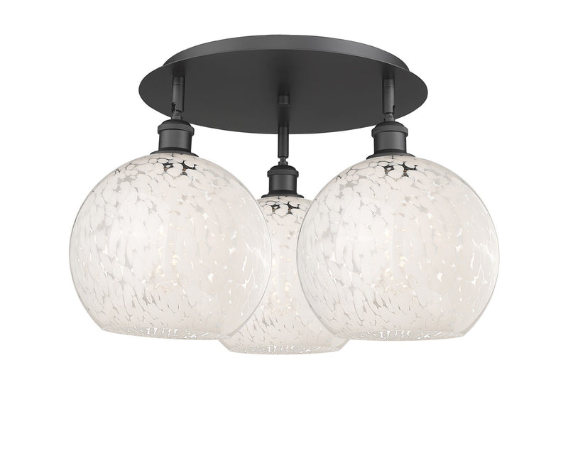 Innovations 516-3C-BK-G1216-10WM LED Flush Mount, Matte Black