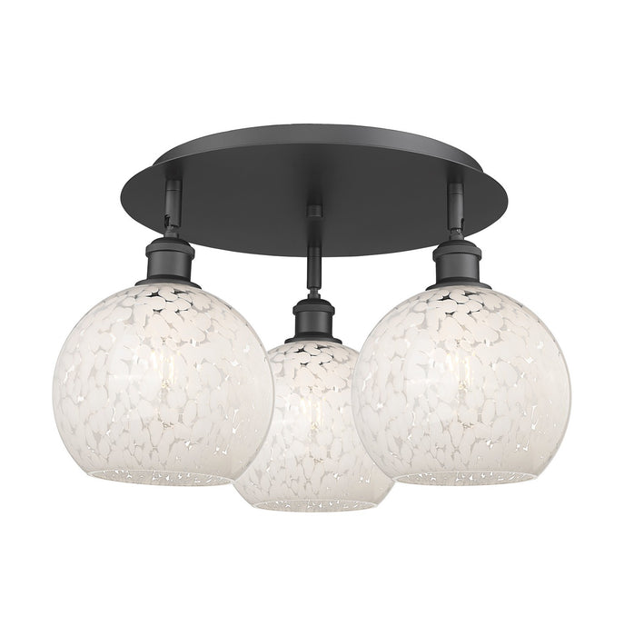 Innovations 516-3C-BK-G1216-8WM LED Flush Mount, Matte Black