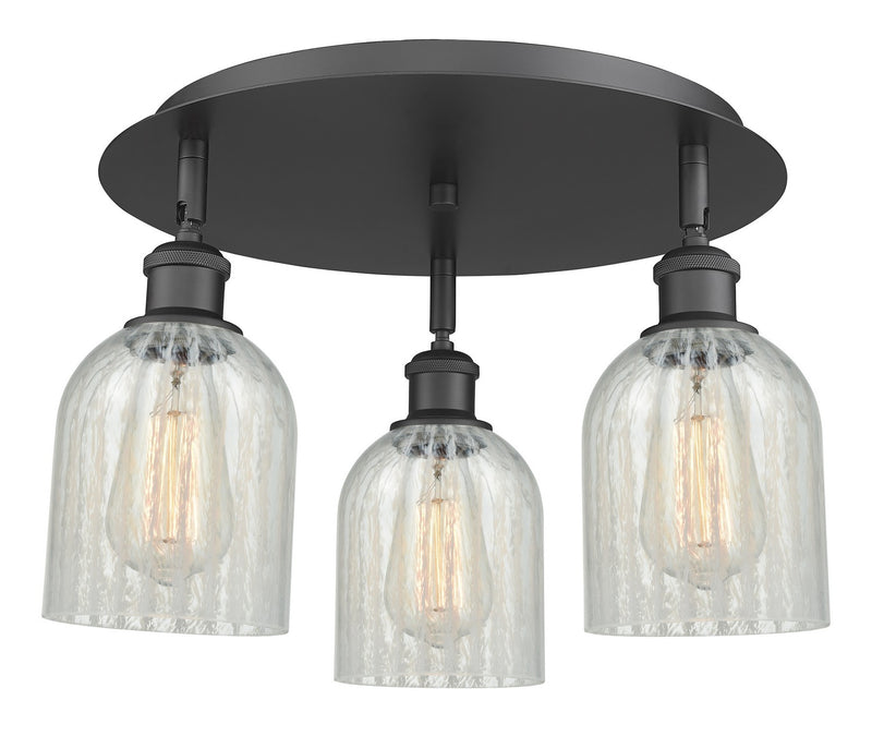Innovations 516-3C-BK-G2511 Three Light Flush Mount, Matte Black