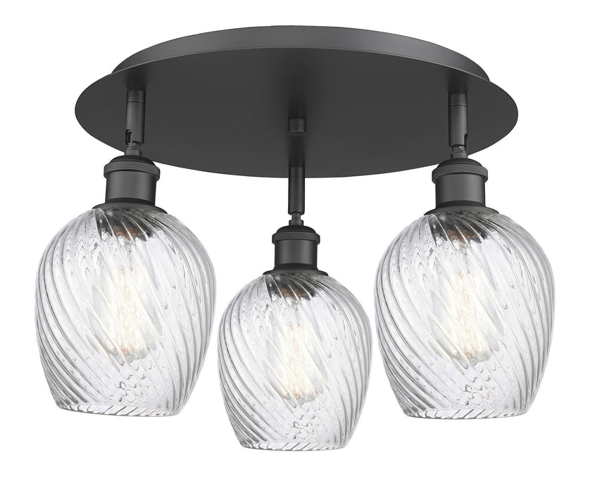 Innovations 516-3C-BK-G292 Three Light Flush Mount, Matte Black