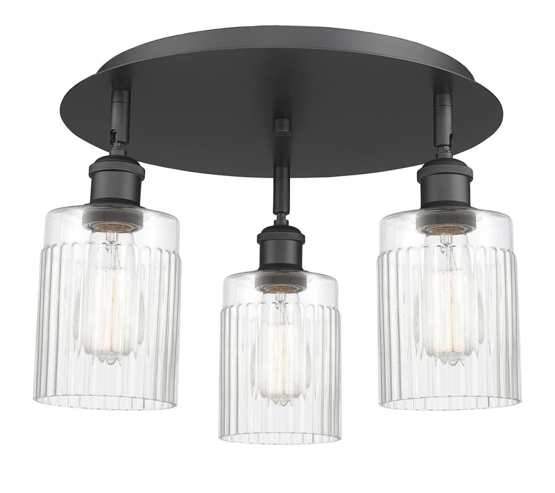 Innovations 516-3C-BK-G342 Three Light Flush Mount, Matte Black