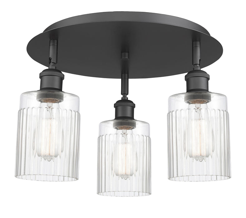Innovations 516-3C-BK-G342 Three Light Flush Mount, Matte Black