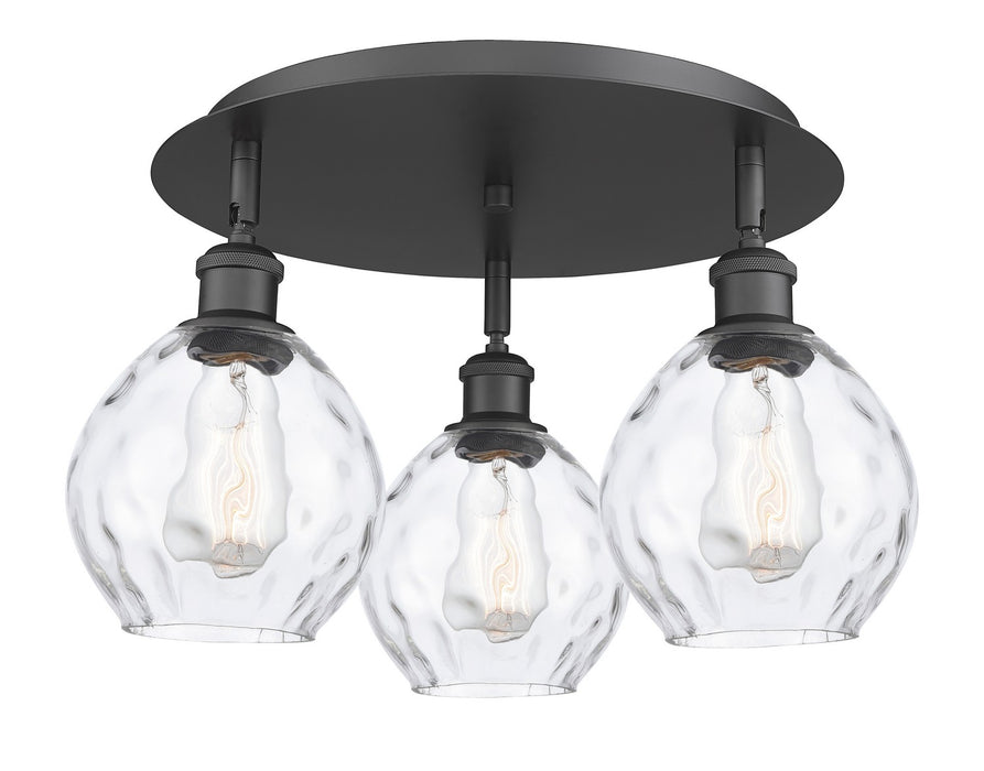 Innovations 516-3C-BK-G362 Three Light Flush Mount, Matte Black