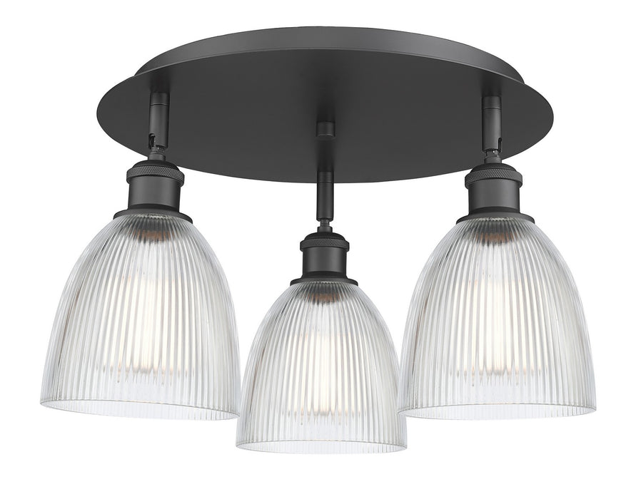 Innovations 516-3C-BK-G382 Three Light Flush Mount, Matte Black