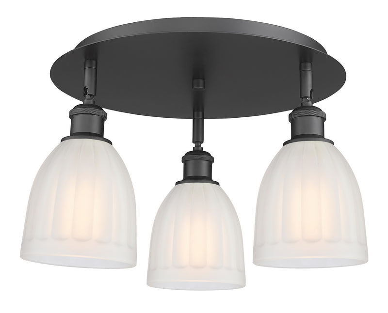 Innovations 516-3C-BK-G441 Three Light Flush Mount, Matte Black