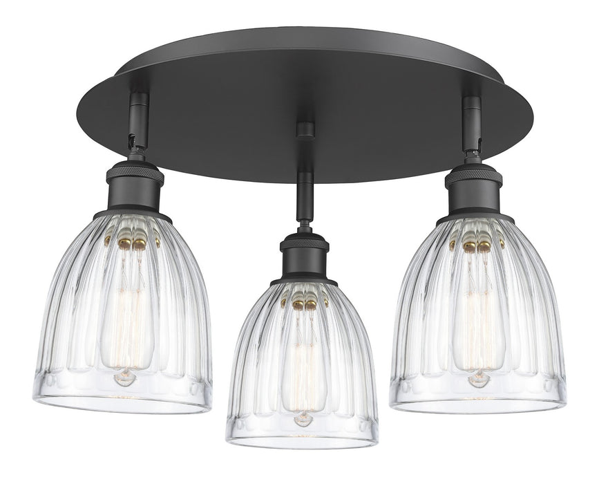 Innovations 516-3C-BK-G442 Three Light Flush Mount, Matte Black