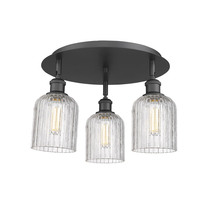 Innovations 516-3C-BK-G559-5CL Three Light Flush Mount, Matte Black