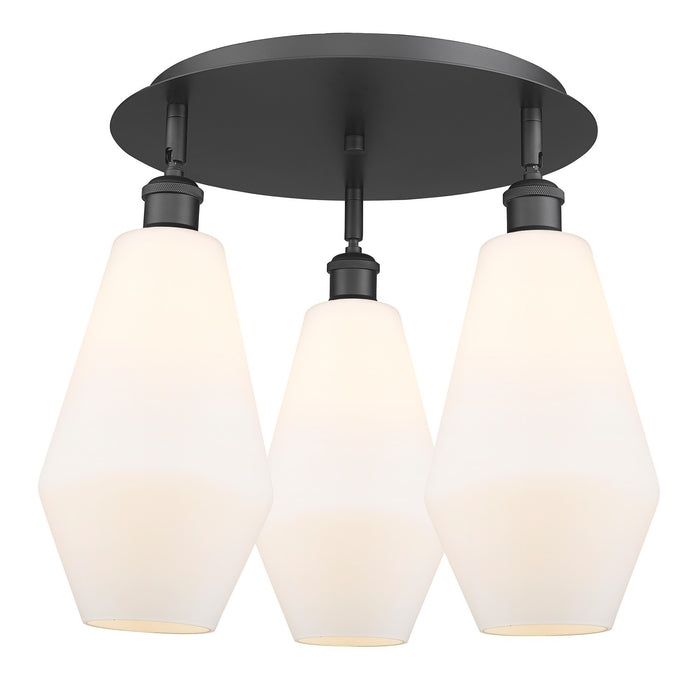 Innovations 516-3C-BK-G651-7 Three Light Flush Mount, Matte Black