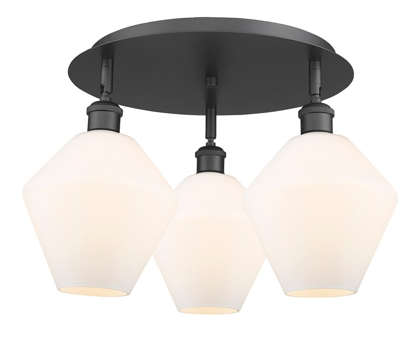 Innovations 516-3C-BK-G651-8 Three Light Flush Mount, Matte Black