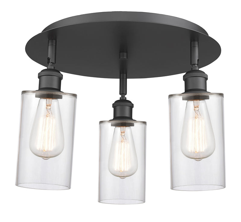 Innovations 516-3C-BK-G802 Three Light Flush Mount, Matte Black