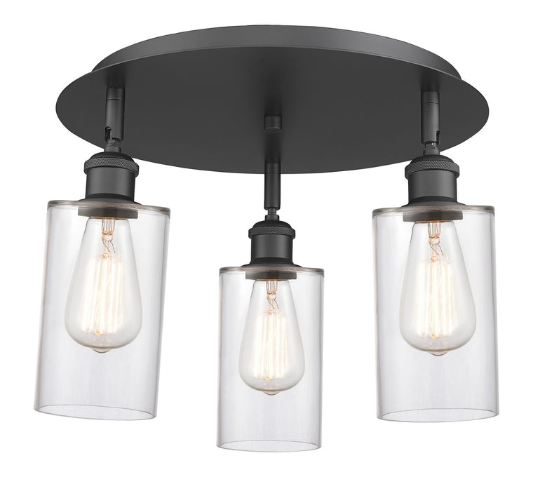 Innovations 516-3C-BK-G802 Three Light Flush Mount, Matte Black