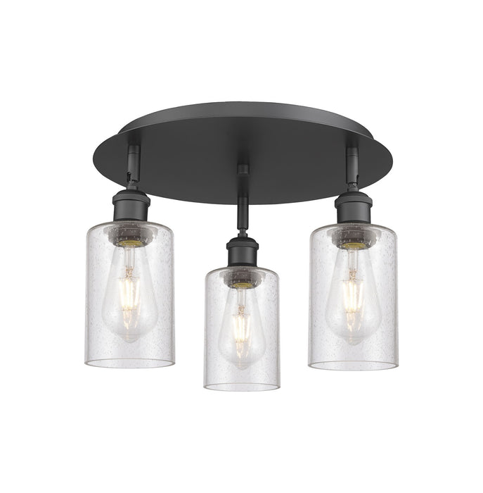 Innovations 516-3C-BK-G804 Three Light Flush Mount, Matte Black