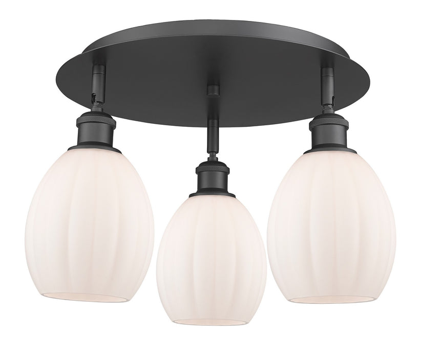 Innovations 516-3C-BK-G81 Three Light Flush Mount, Matte Black