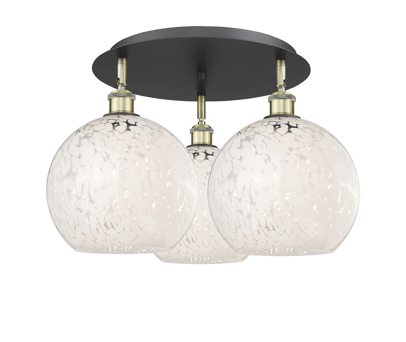 Innovations 516-3C-BAB-G1216-10WM LED Flush Mount, Black Antique Brass