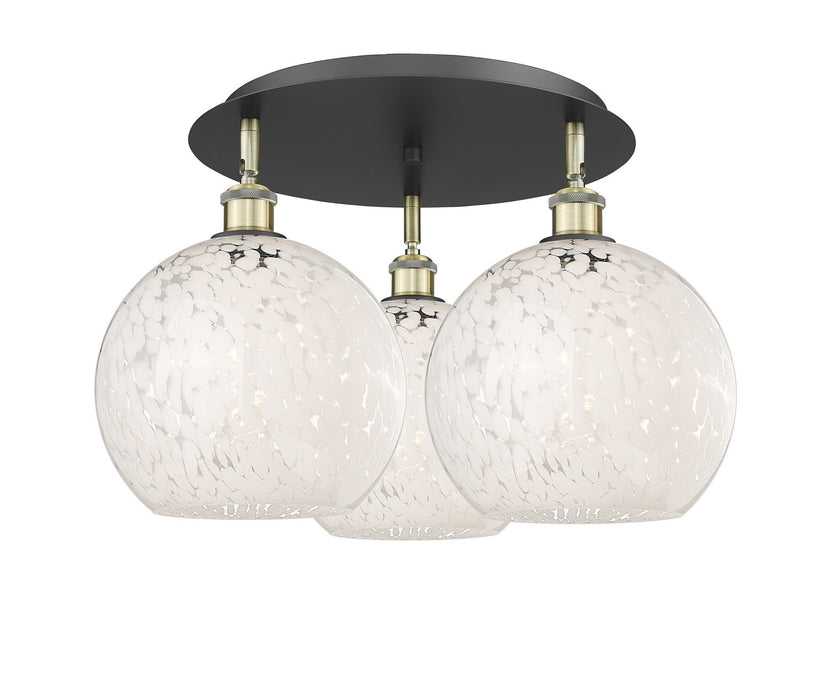 Innovations 516-3C-BAB-G1216-10WM LED Flush Mount, Black Antique Brass