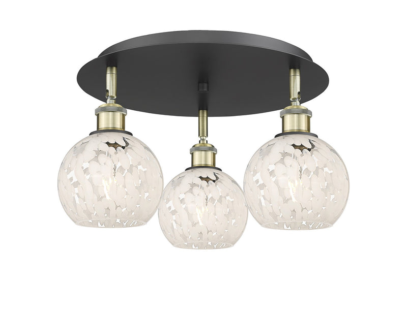 Innovations 516-3C-BAB-G1216-6WM LED Flush Mount, Black Antique Brass