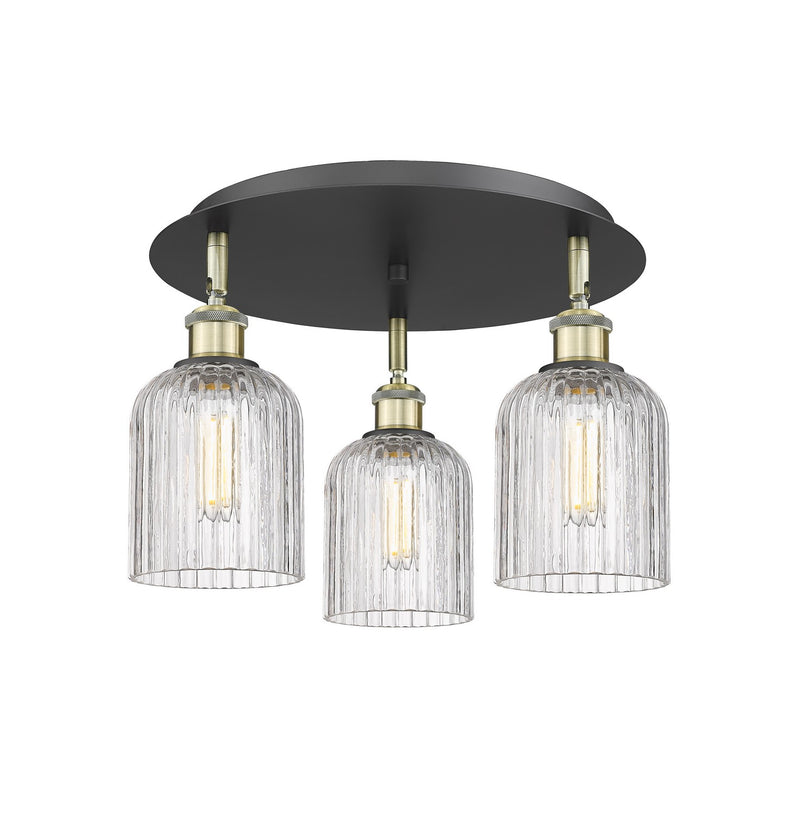 Innovations 516-3C-BAB-G559-5CL Three Light Flush Mount, Black Antique Brass