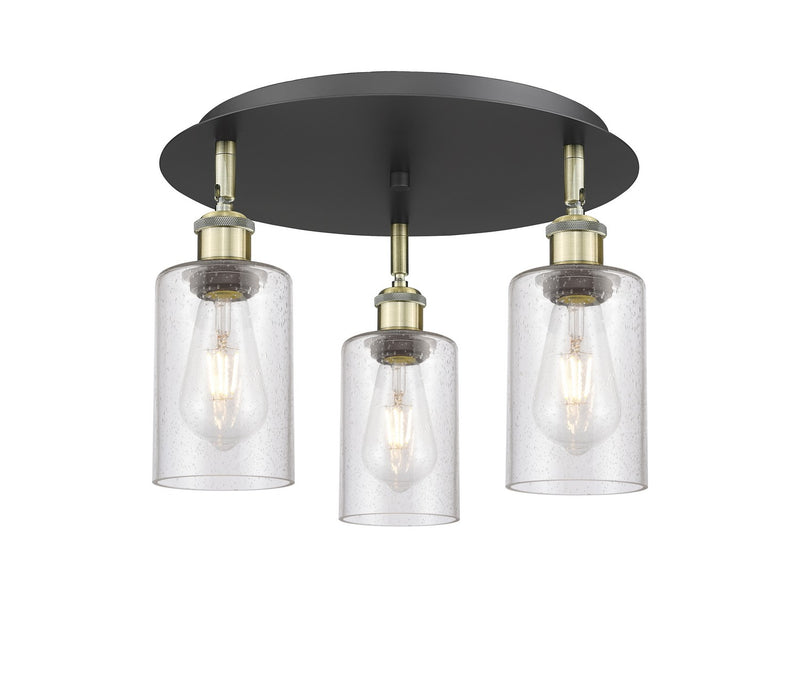 Innovations 516-3C-BAB-G804 Three Light Flush Mount, Black Antique Brass