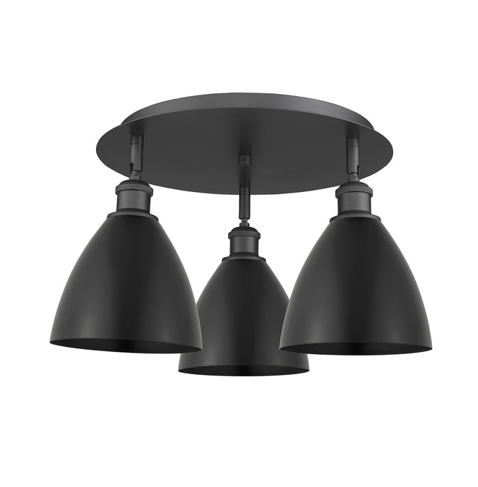 Innovations 516-3C-BK-MBD-75-BK Three Light Flush Mount, Matte Black