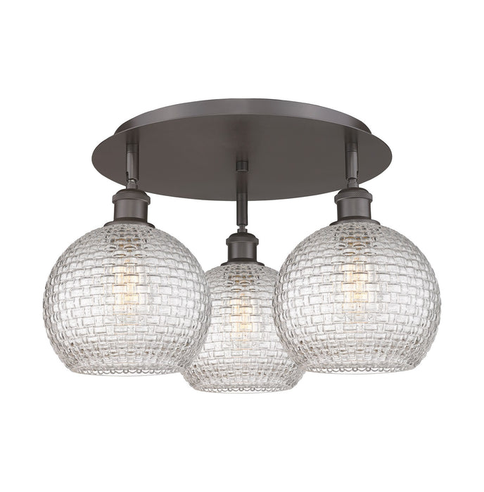 Innovations 516-3C-OB-G122C-8CL Three Light Flush Mount, Oil Rubbed Bronze