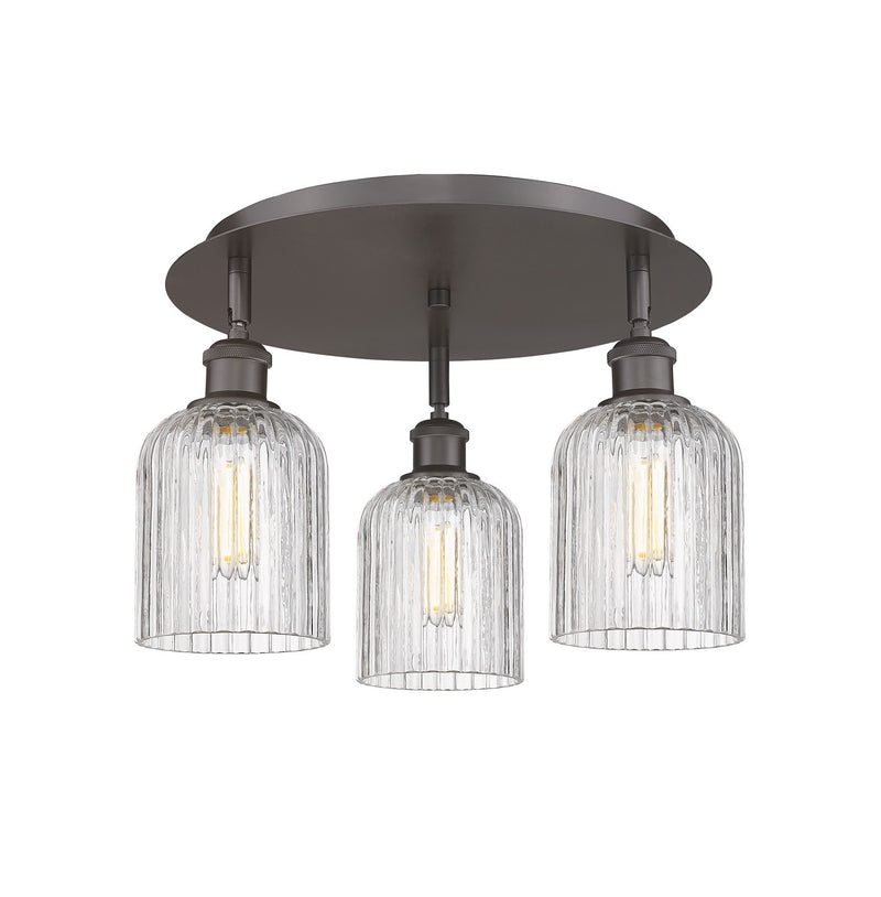 Innovations 516-3C-OB-G559-5CL Three Light Flush Mount, Oil Rubbed Bronze