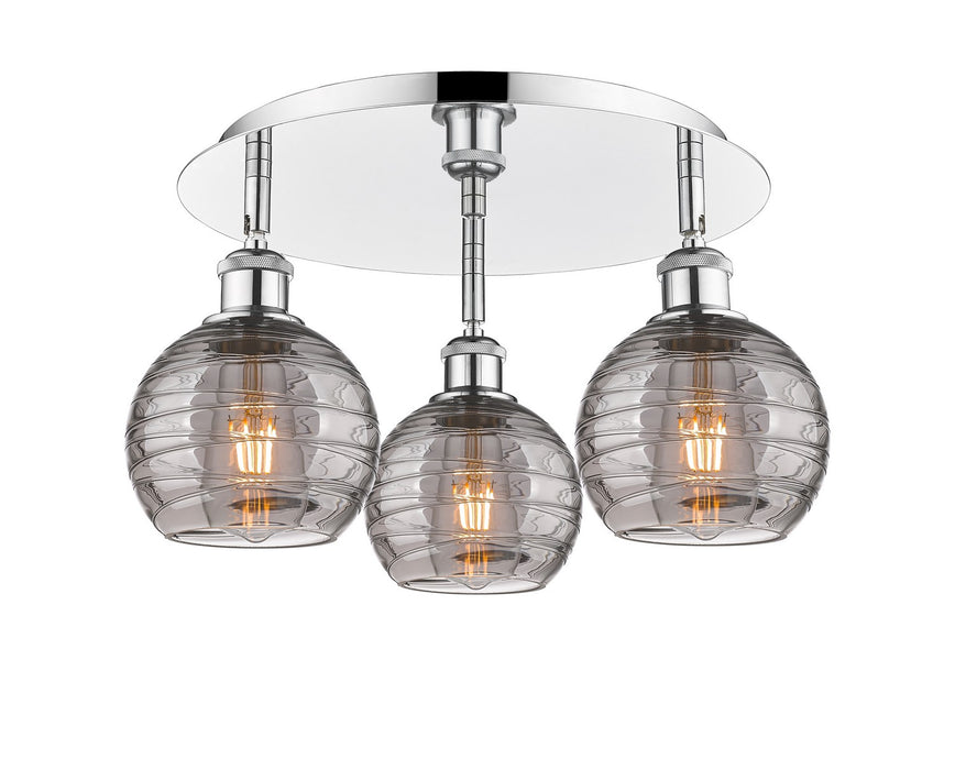 Innovations 516-3C-PC-G1213-6SM Three Light Flush Mount, Polished Chrome