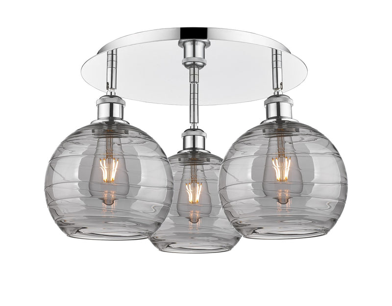 Innovations 516-3C-PC-G1213-8SM Three Light Flush Mount, Polished Chrome