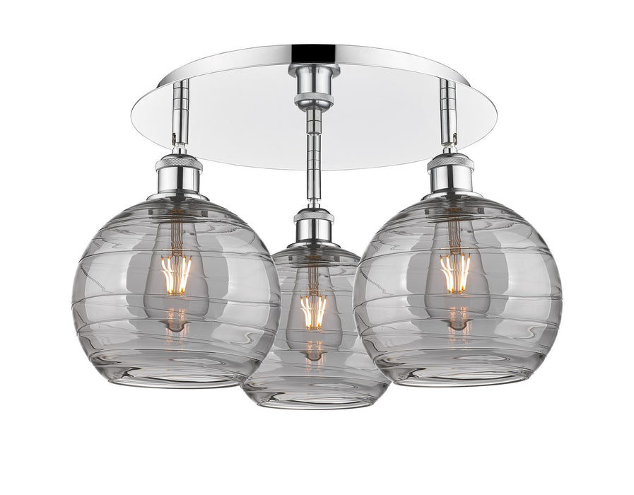 Innovations 516-3C-PC-G1213-8SM Three Light Flush Mount, Polished Chrome