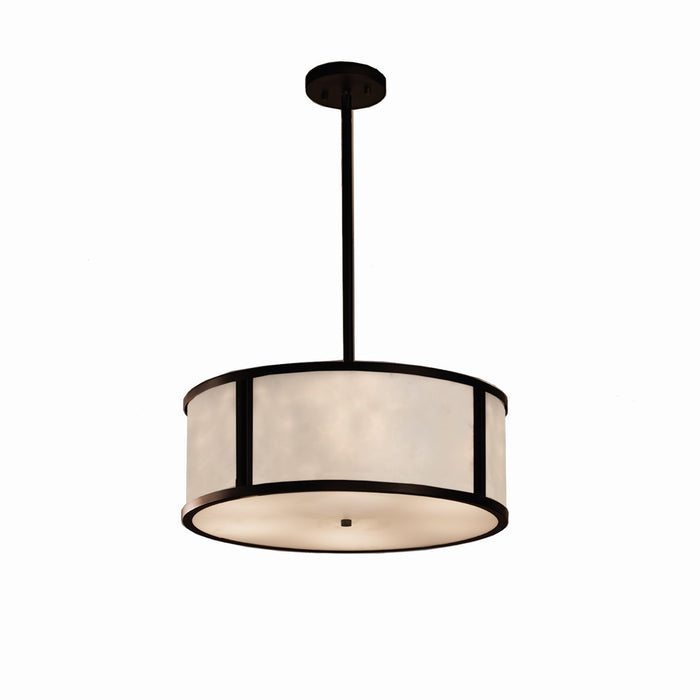 Justice Designs CLD-9541-DBRZ Three Light Pendant, Dark Bronze