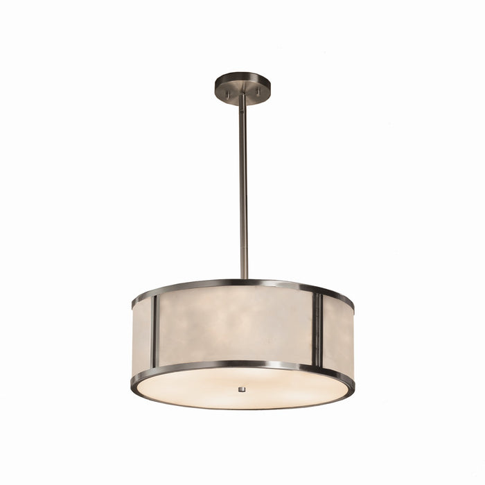 Justice Designs CLD-9541-NCKL Three Light Pendant, Brushed Nickel