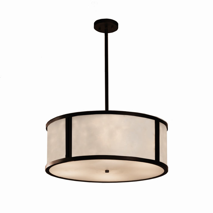 Justice Designs CLD-9542-DBRZ Six Light Pendant, Dark Bronze