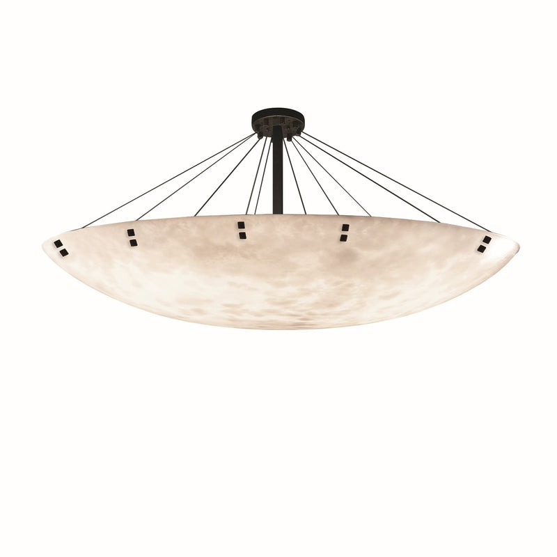 Justice Designs CLD-9658-35-MBLK-F2-LED12-12000 LED Semi-Flush Mount, Matte Black